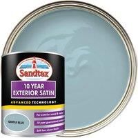 Sandtex 10 year Gentle blue Satin Metal & wood paint 0.75L