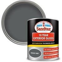 Sandtex 10 year Smokey grey High gloss Metal & wood paint 0.75L