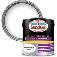 Sandtex 10 year White Satin Metal & wood paint 2.5