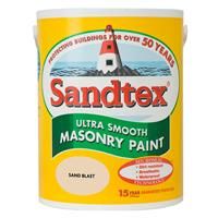 Sandtex Ultra Smooth Masonry Paint Colours  150ml Tester , 2.5ltr or 5ltr