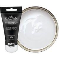 Crown Matt Emulsion Paint - Clay White Tester Pot - 40ml
