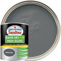 Sandtex Retail Rapid Dry Plus High Gloss Smokey Grey 0.75 L