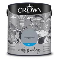 2.5L CROWN Standard Breatheasy Matt Emulsion Paint - Blue Gravel