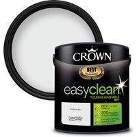 2.5L CROWN Easy Clean MATT Emulsion Multi Surface Paint That can be Used on Walls, Ceilings, Wood and Metal. Stain & Scrub Resistant Formula – Chalky White
