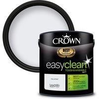 2.5L CROWN Easy Clean MATT Emulsion Multi Surface Paint That can be Used on Walls, Ceilings, Wood and Metal. Stain & Scrub Resistant Formula – Clay White