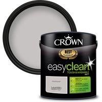 2.5L CROWN Easy Clean MATT Emulsion Multi Surface Paint That can be Used on Walls, Ceilings, Wood and Metal. Stain & Scrub Resistant Formula – Cloud Burst