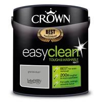 2.5L CROWN Easy Clean MATT Emulsion Multi Surface Paint That can be Used on Walls, Ceilings, Wood and Metal. Stain & Scrub Resistant Formula – Granite Dust