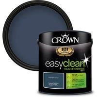 2.5L CROWN Easy Clean MATT Emulsion Multi Surface Paint That can be Used on Walls, Ceilings, Wood and Metal. Stain & Scrub Resistant Formula – Midnight Navy