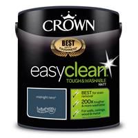 2.5L CROWN Easy Clean MATT Emulsion Multi Surface Paint That can be Used on Walls, Ceilings, Wood and Metal. Stain & Scrub Resistant Formula – Midnight Navy