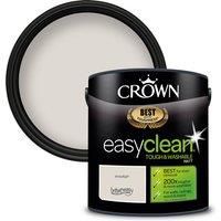 2.5L CROWN Easy Clean MATT Emulsion Multi Surface Paint That can be Used on Walls, Ceilings, Wood and Metal. Stain & Scrub Resistant Formula – Snowfall