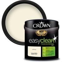 2.5L CROWN Easy Clean MATT Emulsion Multi Surface Paint That can be Used on Walls, Ceilings, Wood and Metal. Stain & Scrub Resistant Formula – Soft Linen