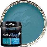 2.5L CROWN Easyclean Bathroom MID-SHEEN Emulsion Multi Surface Paint With MOULDGUARD+ That can be Used on Walls, Ceilings, Wood and Metal. Stain & Scrub Resistant Formula – Teal