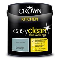 2.5L CROWN Easyclean Kitchen MATT Emulsion Multi Surface Paint With GREASEGUARD+ That can be Used on Walls, Ceilings, Wood and Metal. Stain & Scrub Resistant Formula – Simply Duck Egg