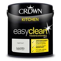 2.5L CROWN Easyclean Kitchen MATT Emulsion Multi Surface Paint With GREASEGUARD+ That can be Used on Walls, Ceilings, Wood and Metal. Stain & Scrub Resistant Formula – Sugar Bowl