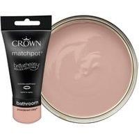 Crown Easyclean Midsheen Emulsion Bathroom Paint - Powdered Clay Tester Pot - 40ml