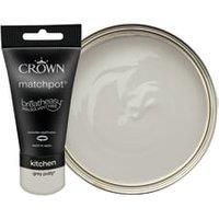Crown Easyclean Kitchen Matt Emulsion 40ml Sample - Grey Putty
