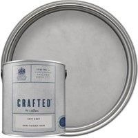 CRAFTED by Crown Suede Textured Matt Emulsion Interior Wall Paint Soft Grey - 2.5L