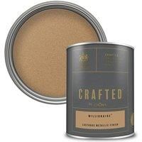 CRAFTED by Crown Lustrous Metallic Interior Wall and Wood Paint  Millionaire  1.25L