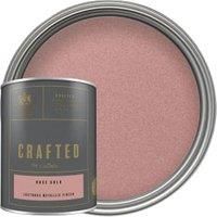 CRAFTED by Crown Lustrous Metallic Interior Wall and Wood Paint Rose Gold - 1.25L