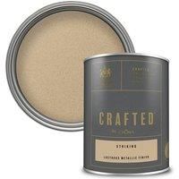 CRAFTED by Crown Lustrous Metallic Interior Wall and Wood Paint - Striking - 1.25L