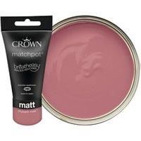 Crown Matt Emulsion Paint - Rhubarb Rose Tester Pot - 40ml