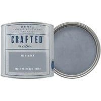 Crown Crafted Suede Textured Emulsion Paint - Mid Grey - 125ml