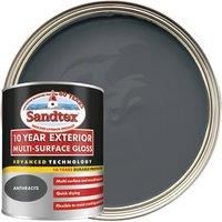 Sandtex 10 Year Exterior Multi Surface Gloss 750ml Anthracite