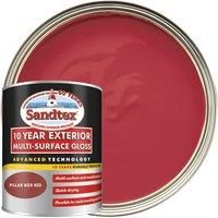 Sandtex 10 Year Exterior Multi Surface Gloss 750ml Pillar Box Red