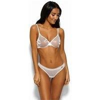 Gossard Women/'s Glossies Thong, White, M UK