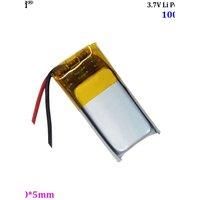 501020 100mAh 3.7V polymer battery For TWS headphones smart bracelet pedometer fingertip gyroscope Bluetooth converter battery