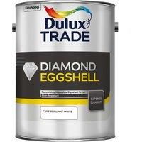 Dulux Trade Diamond Eggshell Paint, 5L - Pure Brilliant White