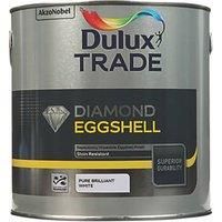 Dulux Trade Diamond Eggshell Paint Pure Brilliant White 2.5L