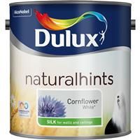 Dulux Natural hints Cornflower white Silk Emulsion paint 2.5L