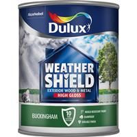 DULUX WEATHERSHIELD EXTERIOR GLOSS 750ml VARIOUS COLOURS WOOD OR METAL PAINT