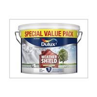 Dulux Weathershield Smooth Pure Brilliant White Masonry Paint 7.5L COLLECT ONLY!