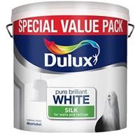 Dulux Magic Pure brilliant white Silk Emulsion paint 5L