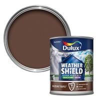 Dulux Weathershield Hazelnut truffle Satin Metal & wood paint 0.75L