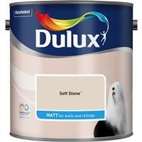 Dulux 500006 Matt Emulsion Paint For Walls And Ceilings - Soft Stone 2.5L