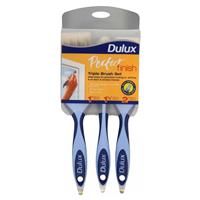 Dulux Perfect Finish Triple Brush Set, 3 Pieces - Blue