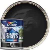 Dulux Weathershield One Coat Black Exterior Black 750ml