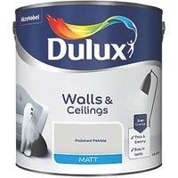 Dulux Matt Emulsion Paint For Walls And Ceilings - Polished Pebble 2.5L