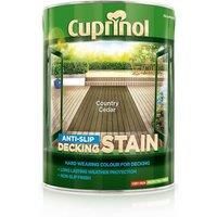Cuprinol 5097039 Anti-Slip Decking Stain Exterior Woodcare, Country Cedar