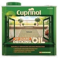 Cuprinol 5122410 Uv Guard Decking Oil Exterior Woodcare, Natural 2.5L