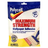 POLYCELL READY TO MIX MAX STRENGTH WALLPAPER HOME ADHESIVE PASTE HANGS UP TO
