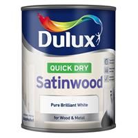 Dulux for Wood & Metal Paint Brilliant White - Satinwood Gloss Eggshell
