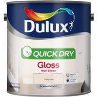 Dulux Quick Dry Gloss Paint For Wood And Metal - Magnolia 750Ml