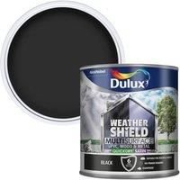 Dulux Weathershield Black Satin Multisurface paint 2.5L