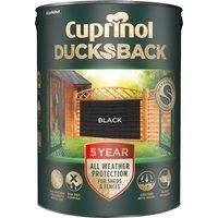 Cuprinol 5 year ducksback Black Matt Fence & shed Wood treatment 5L