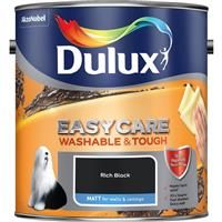 Dulux Easycare Washable & tough Rich black Matt Emulsion paint 2.5L