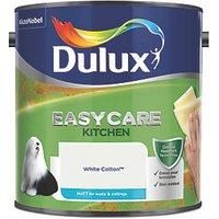 Dulux Easycare Kitchen White cotton Matt Emulsion paint 2.5L